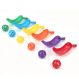 Plastic 6 Colour Playground Scoopers with Ball 6pk | Creative Activity
