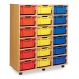 Mobile Tray Storage Unit With 18 Deep Trays Blue | Creative Activity