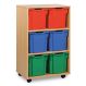 Mobile Tray Storage Unit With 6 Jumbo Trays 2x3 Multicol | Creative Activity