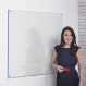 Coloured Edge Wall Mounted Whiteboard Blue H1200 x W1500mm | Creative Activity