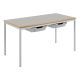 Rect Tray Table L110cm H59cm Grey Top Beech MDF Edge Blue | Creative Activity