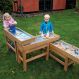 Outdoor Wooden Water and Sand Table with Pump | Creative Activity