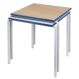 Crush Bent PU Edge Square Tables Ailsa Top Blue Edge H46cm | Creative Activity