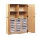 Cupboard with 24 Shallow Trays Clear Trays | Creative Activity