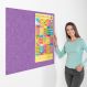 Eco Frameless Noticeboard H120 x W1500mm Purple | Creative Activity