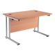 Express Straight Office Desk L1000mm Beech | Creative Activity