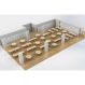 16 Seater Rectangular Folding Tables Red Blue Top | Creative Activity