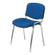 Stackable Upholstered Meeting Chair Char Grey Black Frame | Creative Activity