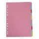 A4 File Dividers Perforated Card Assorted Colours | Creative Activity