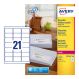 Avery Recycled Laser Address Labels LR7160-100 21 Per Sheet | Creative Activity