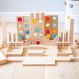 Wooden Gem Building Blocks Pack 82 with Tray | Multi-Sensory | Creative Activity