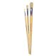 Long Handle Filbert Hog Bristle Brushes Size 6 - pack of 10 | Creative Activity