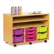 Combi Shelf/12 tray Art Storage Unit w1030xd453xh789mm Beech | Creative Activity