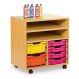 Combi Shelf/8 tray Art Storage Unit w700xd453xh789mm Beech | Creative Activity