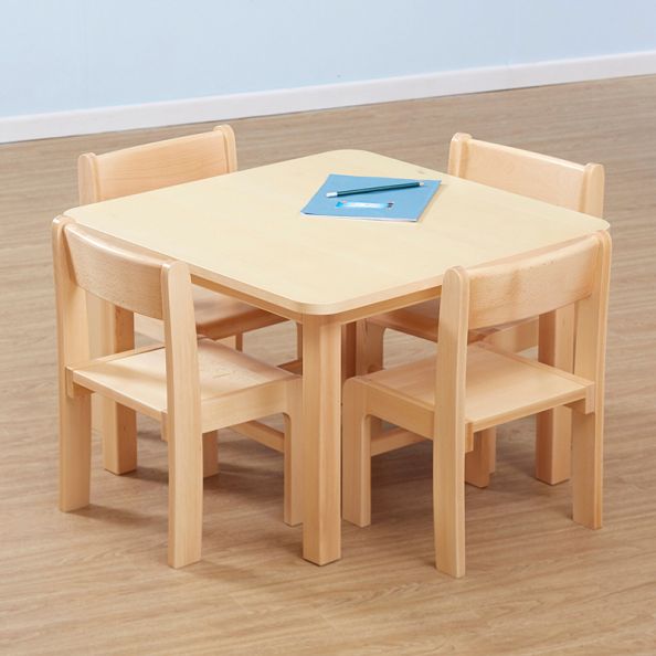 Beech Veneer Square Classroom Table | Creative Activity