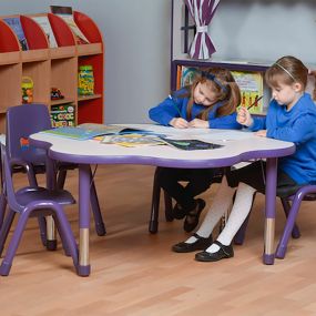 Valencia Flower Classroom Table Purple | Creative Activity