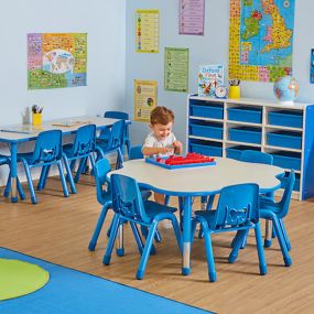Valencia Flower Classroom Table Blue | Creative Activity