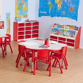 Valencia Flower Classroom Table Red | Creative Activity