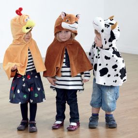 Role Play Dressing Up Animal Capes 4pk Farmyard