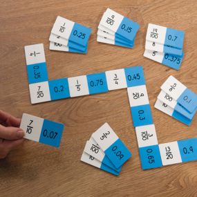 Fraction and Decimal Equivalence Dominoes Set