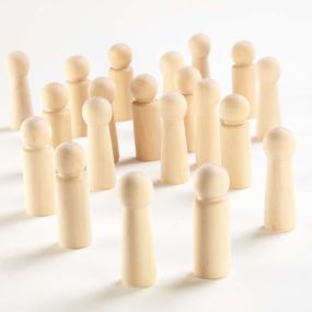 Small World Natural Wooden Peg People 20pk
