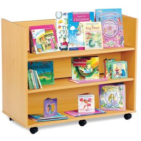Double Sided Book Display Unit W/ Shelves