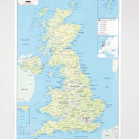 UK Physical Map A1