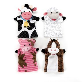 Role Play Farm Animals Puppet Set 4pcs