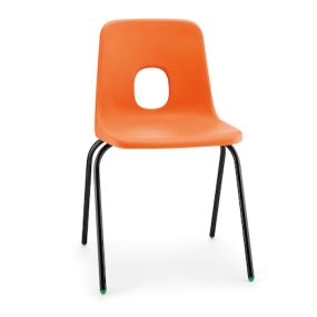Hille Series E Class Chairs Seat height 350mm Orange