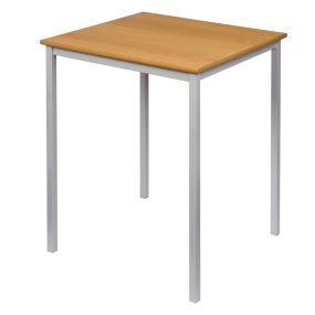 Welded Grey Frame Square Tables 60x60cm H460mm Beech Top
