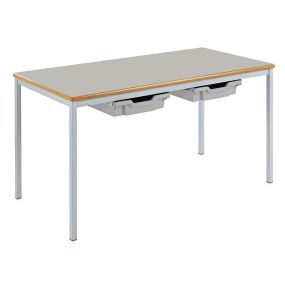 Rect Tray Table L110cm H59cm Grey Top Beech MDF Edge Blue | Creative Activity