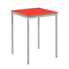 Welded Black Frame Square Tables 60x60cm H460mm Red