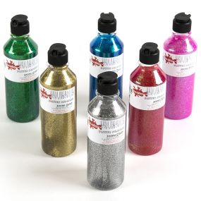 Scola Glitter Ready Mix Paint 300ml 6pk | Creative Activity