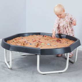 Black Tuff Tray Table and Cream Stand Bundle
