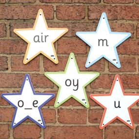 Letter & Sounds Outdoor Stars 68pk