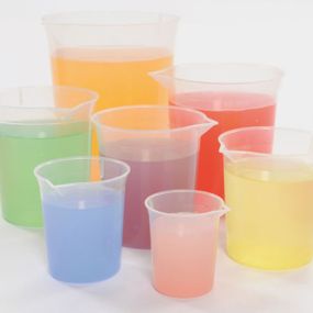 Plastic Graduated Measuring Beaker Set 7pk