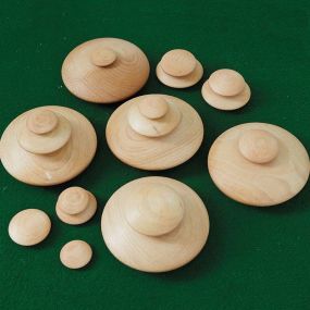 Wooden Stacking Pebbles 4pk