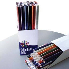 Coloured Cellophane Rolls Multipack Assorted 24pk