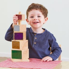 Wooden Glitter Stacker Tower
