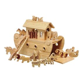 Classic Wooden Noah's Ark Small World Set