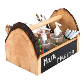 Wooden Table Top Art Storage Pencil Pot H12 x Dia8cm 4pk