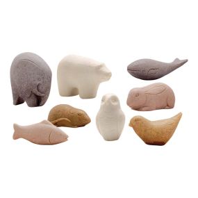 Tactile Small World Play Stone Animals