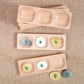 Three Pebble Word Building Tray 6pk