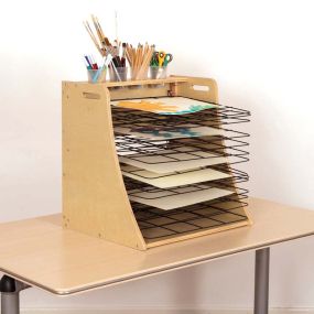 Wooden Table Top Drying Rack 14 Shelves