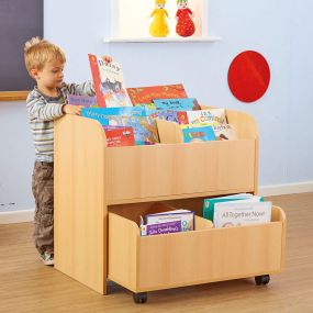 Book Storage Unit with Trolley