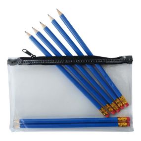 Clear PVC Pencil Case 12pk H140 x W200mm