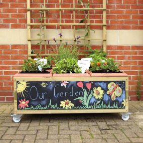Instant Garden Planter Rear Trellis 6 Box 120cm | Creative Activity