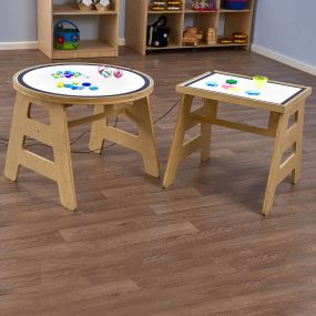 Rectangular Light Panel Table