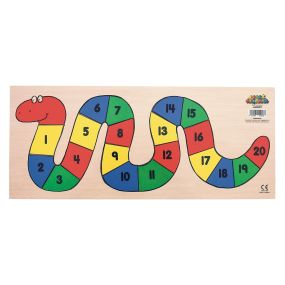 1 - 20 Wooden Number Worm Puzzle