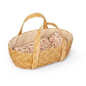 Doll's Moses Basket with Bed Set